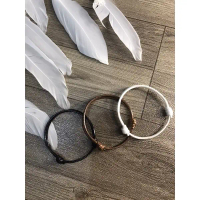 Gelang Tali Polos Tali Korea 1.5mm Hitam Coklat Putih Adjustable Bisa dibesarkecilkan