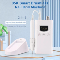 85w Brushless Cordless Nail Drill Machine 35000rpm Rechargeable Drill Nail Removal Drill Manicure Portable Nail Sander Cutter