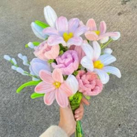 扭扭棒花束玫瑰花手工編織diy材料包百合花母親節祝福送媽媽禮物