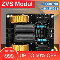 ZVS Module Low Voltage ZVS Modul Heating Board 1000W 12V-30V 20A 1KW Tesla Driver Heater Pemanas Ind