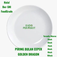 Piring Melamin Golden Dragon - Piring Makan Ceper Melamine P1009