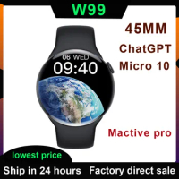 ChatGPT W99 Smart Watch Men OS10 1Gb ROM 45MM Compass NFC Feeling Game Bluetooth Call Music Player Watch Series 9 Smartwatch