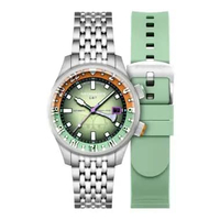 Jam Tangan Pria Spinnaker Bradner SP-5162-33 GMT SpongeBob SquarePants Bubbly Grins Squidward Green 