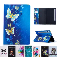 For Samsung Galaxy Tab S8 5G Case 11" 2022 SM-X700 SM-X706B Tab S7 11 inch Cover Funda Tablet Fashion painted Stand Shell Coque