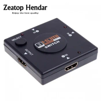 Mini HDMI Port 3 Port HDMI Splitter for HDTV 1080P Vedio HDMI 1.3 Switch Switcher Box Connector