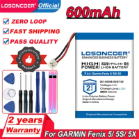 600mAh Battery For GARMIN Fenix 5/ Fenix 5S Plus 5S Fenix 5X GPS Sport Training Watch 361-00097-00 361-00096-00 361-00098-00