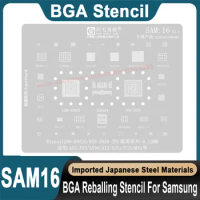 BGA Reballing Stencil For Samsung A33 A53 A536 A13 A21S F13 M33 Exynos1280-E8825 E850-3830 CPU Replanting tin seed beads Stencil