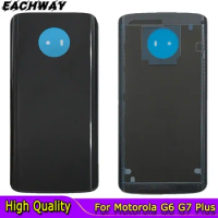 Rear Back Battery Door Housing Cover Case With Glue Adhesive Sticker For Moto One G6 Plus G7 Power One Macro G9 Play G7 Cover