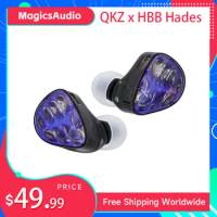 QKZ x HBB Hades 2DD In-Ear Monitor HiFi Earphone Wired Earbuds with Detachable Cable for Audiophiles Musicians