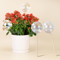 13 oz Up 2 Weeks Extra Large Plant Self Watering Globes Light Iridescent Glass Water Bulbs for Indoo