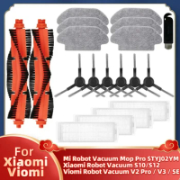 Fit For Xiaomi S10 S12 T12 B106L Mi Robot Vacuum-Mop Pro / Mop p / Mop 2S STYJ02YM Viomi V2 SE Parts Main Side Brush Filter Mop