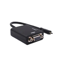 Micro HDMI To VGA Adapter with Audio and Power, Direct Factory Sales, Micro HDMI To VGA Converter Cable