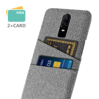 For Oneplus 6 6T 7 7T 8 8T 8 Pro Case Dual Card Fabric Cloth Luxury Business Cover For One plus 7 Pro 7T Pro Nord Funda Coque