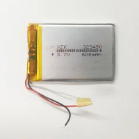 3.7V 600mAh 323450 Lithium Polymer Rechargeable LI-po Cell Battery For MP3 MP4 GPS DVD E-book Smart Watch Remote Control