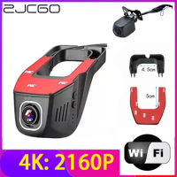 ZJCGO 4K 2160P Dash Cam DVR Camera 2 Lens Recorder Wifi Night Vision Loop Record APP 24h Parking Monitor Video