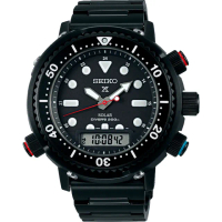 【SEIKO 精工】Prospex 雙顯太陽能200米潛水錶 指針錶 手錶 禮物 畢業(H855-00C0SD/SNJ037P1)