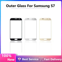 New Outer Glass For samsung galaxy S7 G930 G930F Touch Screen Front Glass Outer Lens with Adhesive For samsung S7 Replacemen