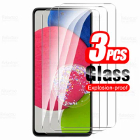 3pcs Tempered Glass For Samsung Galaxy A52s 5G Protective Glass Samung A52 A54 A34 A24 A14 A15 4G A25 A35 A55 Screen Protector