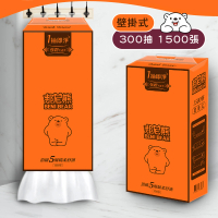 【Benibear 邦尼熊】五層提掛式萬用紙巾(1500張12提/箱)
