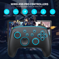 LinYuvo KS11 For Switch Wireless Pro Controller PC Controler Gamepad With Wake Up RGB Light Compatible Nintendo Switch Steam