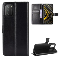 Fashion Wallet PU Leather Case Cover For Poco M3 Flip Protective Phone Back Shell Card Slot Holders For Xiaomi Poco M3 4G/M3 5G