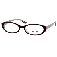 【ANNA SUI 安娜蘇】時尚質感金屬架造型平光眼鏡(黑 AS08804)