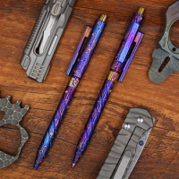 Limited Edition Handmade Titanium Alloy Tactical Pen Metal Press Bolt Pen Self-defense DIY Signature Pen Defense Pen EDC