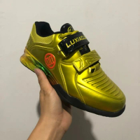 Original Mens Womens Weight Lifting Training Shoe Plus Size 47 48 Squat Shoes Couples Gold Gym Training Men Brand Weight Shoe