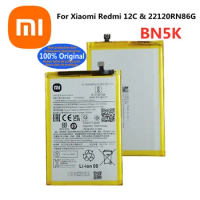 High Quality BN5K Original Battery For Xiaomi Redmi 12C &amp; 22120RN86G 5000mAh Mobile Phone Battery Bateria Batteries In Stock