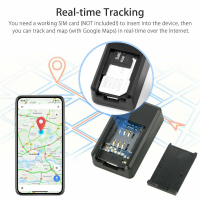 GF-07 Pelacak Posisi GPS Perekaman GPS Siaga Panjang untuk Kartu SIM GSM Sepeda Motor dengan Magnet