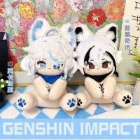 Genshin Impact Plush Arlecchino Furina Pendant Keychain Anime Cosplay Stuffed Doll Gift For Kids