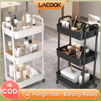 HC945 LACOOK rak toilet rak serbaguna square rak dapur rak susun 4 tingkat dengan roda PROMO SPECIAL