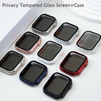 Change To Ultra Privacy Tempered Glass+Case for Apple Watch Case 9 8 7 45mm 41mm Screen Protector Iwatch Serie 6 SE 5 4 44/40mm