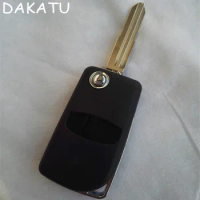 DAKATU 5PCS 2 Buttons Modified Flip Folding Remote Key Shell Case For Mitsubishi Pajero Sport Outlander Grandis ASX With Logo