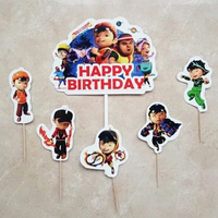 cake topper hiasan kue ulang tahun tema Boboiboy Galaxy