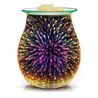 3D Glass Electric Wax Melts Warmer Wax Burner Melter Fragrance Warmer,Wax Warmer For Home Office Bedroom Easy Install