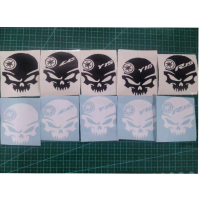 Sticker Yamaha Skull Cutting Timbul