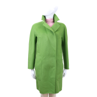 MAX MARA-SPORTMAX 綠色口袋設計羊毛大衣