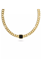 Bullion Gold BULLION GOLD Fernando Cuban Chain Acrylic Bar Necklace