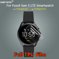 For Fossil Gen 5 Gen5 LTE Smartwatch FTW60751F FTW40531F Ultra Clear Slim Soft TPU Hydrogel Film Screen Protector -Not Glass