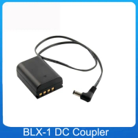 New DC 5.5*2.5 Male Combined Cable to BLX1 DC Coupler BLX-1 for Olympus OM-1 OM1 Mirrorless Camera