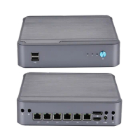 QOTOM Industial Mini PC With Core I3 I5 I7,6 LAN I225 2.5GB Pfsense Gateway Firewall Router