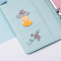 補衣帖刺繡卡通星球火箭刺繡貼衣帽圍巾裝飾貼自粘百搭布貼diy