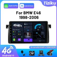 2 Din Android 11 Car Radio for BMW E46 1998 - 2006 Multimedia Video Player 4G WIFI GPS Navigation Carplay Host