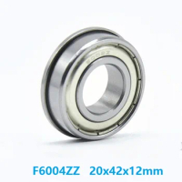 100pcs/lot F6004ZZ F6004 ZZ F6004Z F6004-ZZ 20x42x12 mm flanged Ball Bearing shielded deep groove 20*42*12mm
