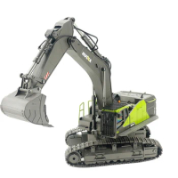 In Stock Huina 1593 2.4g 22-Channel Multifunctional 1:14 Screw Drive Alloy Excavator Model Engineering Car Track Children'S Toys