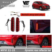 CarRefit perodua MYVI mg3 2022-2025 dynamic style rear bumper reflector led light accessories
