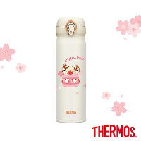 THERMOS 膳魔師 奇奇蒂蒂櫻花篇超輕量彈蓋真空保溫杯500ml(JNL-502CAD-CBPW)