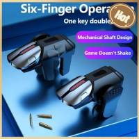 G21 1 Pair 6 Finger Game Controller Gamepad Sensitive Gaming Aim Shooting Triggers Joystick Button for PUBG Mobile