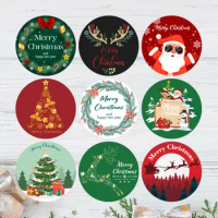 Custom Christmas Card Envelope Seals Gift Tag Stickers Personalised Couples Christmas Stickers Baby Shower Holly Wreath Stickers